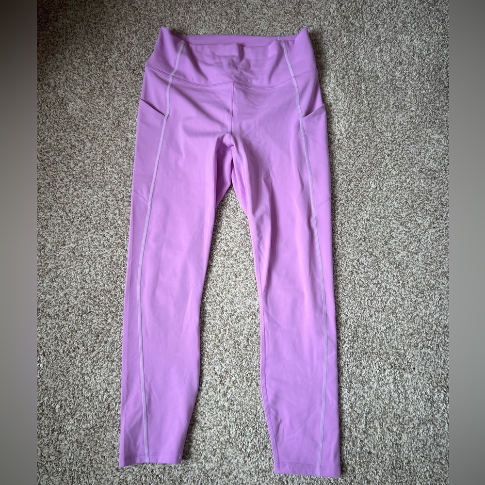 PureLuxe Fabletics Pink Purple High Waisted Athletic Leggings Sz Small